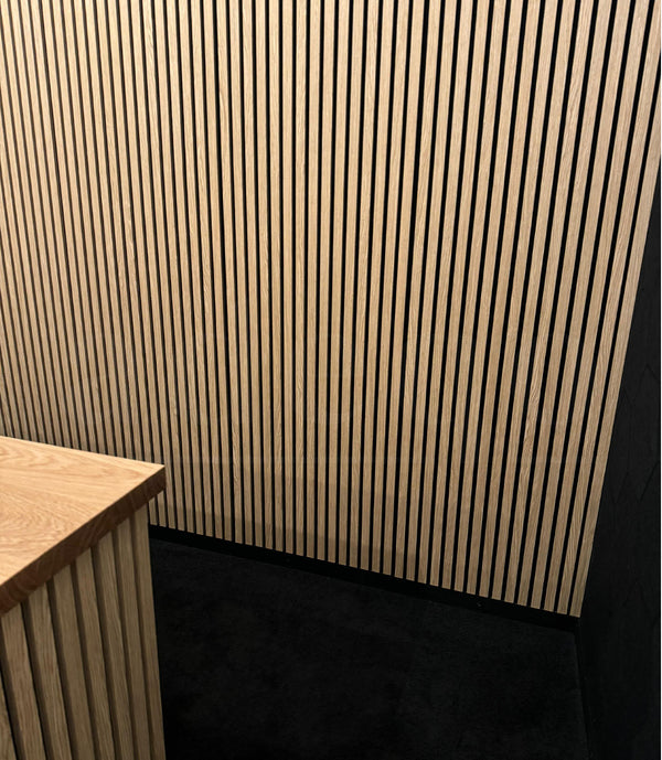 Adeqo Akupanel - Akoestische Wandpanelen - Rustiek Eiken 260 x 60 cm - 3 zijdig