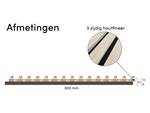 Adeqo Akupanel - Akoestische panelen - Wit Eiken 300 x 60 cm - 3 zijdig
