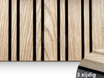 Adeqo Akupanel Wisselende lat 300x60 cm in Rustiek Eiken met 3-zijdig écht houtfineer, doorlopende houtnerf op de zijkanten