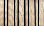 Adeqo Akupanel Wisselende lat 300x60 cm in Rustiek Eiken akoestisch wandpaneel met 6+2 cm afwisselend latpatroon