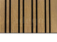 Adeqo Akupanel Wisselende lat - Teak hout 300 x 60 cm - 3 zijdig écht houtfineer - Akoestische Wandpanelen