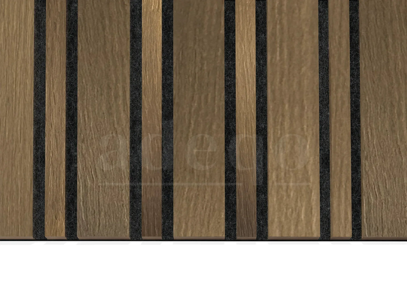 Adeqo Akupanel Wisselende lat WoodSkin 300x60 cm in Gerookt Eiken Donker akoestisch wandpaneel met 6+2 cm afwisselend latpatroon
