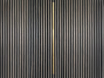 Adeqo sierstrip Goud van 120 cm in de wand van een akoestisch wandpaneel
