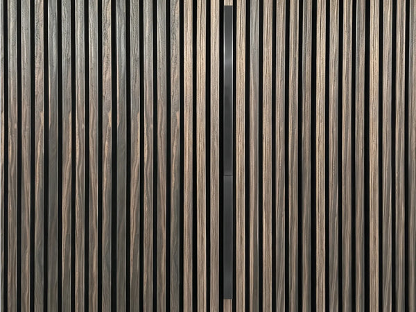 Adeqo decorative insert for Akupanel – Black mirror polished – 60 cm