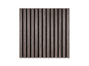Akoestisch wandpaneel brandwerend 60x60 cm – Donker Walnoot op zwart vilt (brandklasse B-s1-d0)