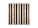 Akoestisch wandpaneel brandwerend 60x60 cm – Rustiek Eiken op zwart vilt (brandklasse B-s1-d0)