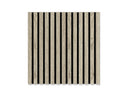 Akoestisch wandpaneel brandwerend 60x60 cm – Verouderd Eiken op zwart vilt (brandklasse B-s1-d0)
