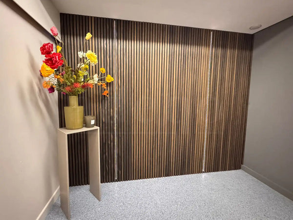Adeqo Akupanel - Akoestische Wandpanelen - Gerookt Eiken 300 x 60 cm - 3 zijdig