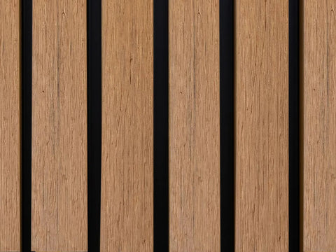Compolux Highline - Composiet Gevelbekleding - Teak/Zwart 350 cm - Rhombus 55 mm