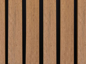 Compolux Highline - Composiet Gevelbekleding - Teak/Zwart 300 cm - Rhombus 55 mm