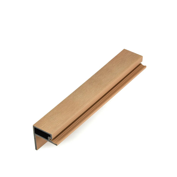 Compolux eindprofiel licht eiken, doorsnede met een profielbreedte van 68 mm