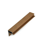 Compolux eindprofiel teak, doorsnede met een profielbreedte van 68 mm